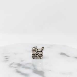 Pandora sterling silver baby carriage charm
